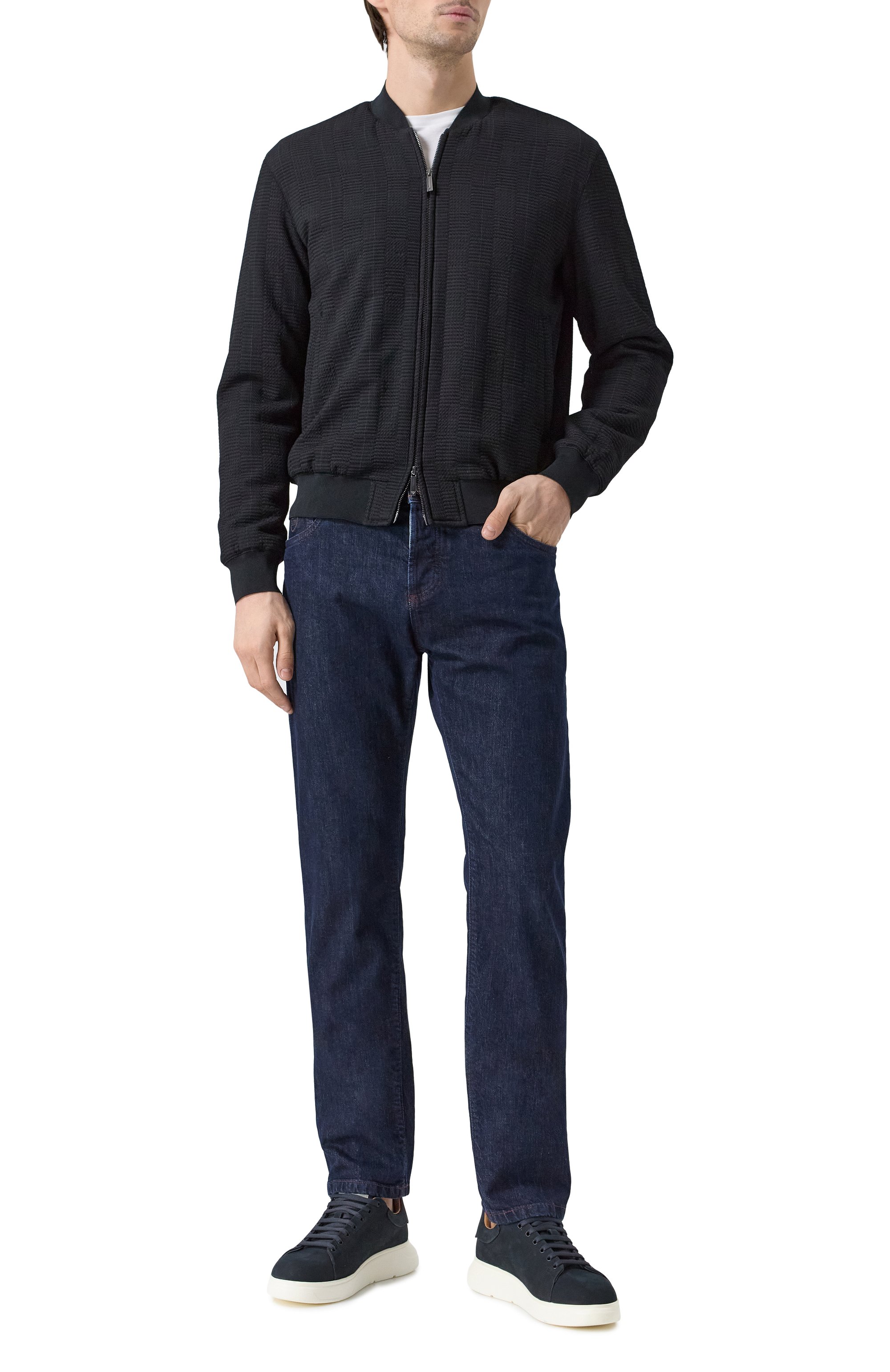 Кеды из нубука EMPORIO ARMANI, арт. X4X264/XF570, фото 2