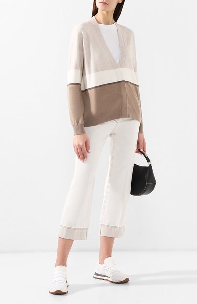 Кашемировый кардиган BRUNELLO CUCINELLI бежевого цвета по цене 226500 руб., арт. M12169926, фото 2 Кашемировый кардиган BRUNELLO CUCINELLI, арт. M12169926, фото 2