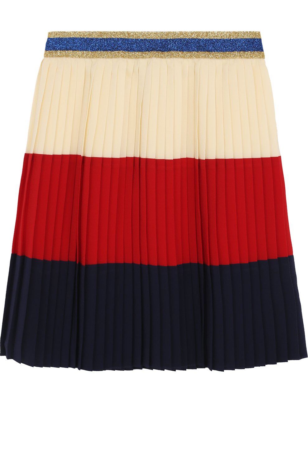 Плиссированная юбка с металлизированной отделкой на поясе GUCCI, арт. 495617/ZB622, фото 2