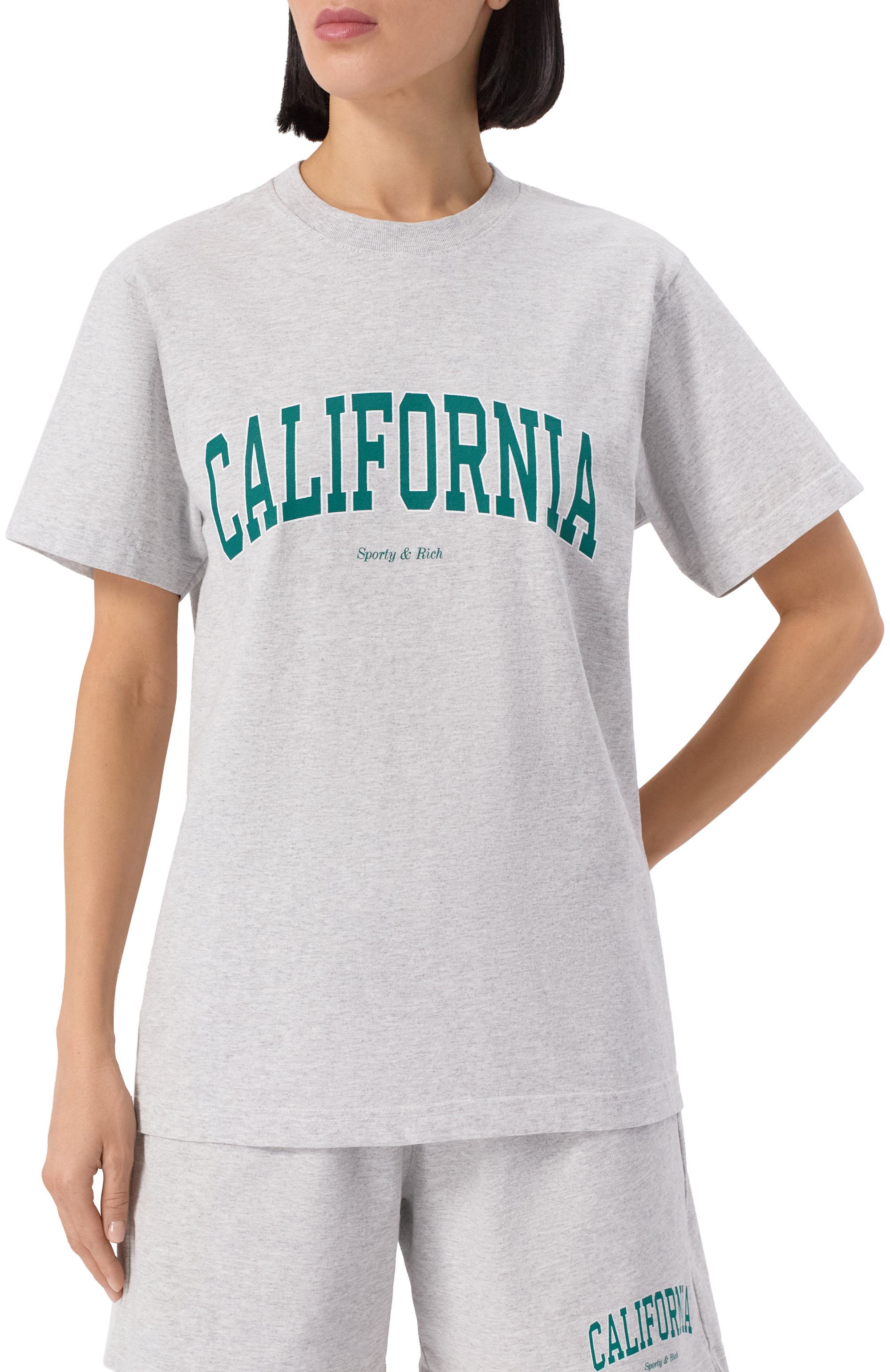 Хлопковая футболка SPORTY AND RICH, арт. T0043622501GY03, фото 3