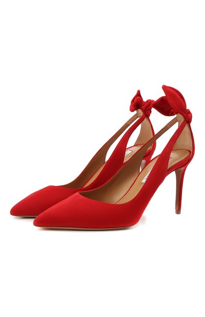 Замшевые туфли bow tie 85 AQUAZZURA, арт. DENMIDP0-SUE-F00, фото 1