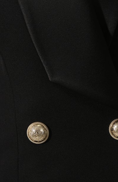 Шерстяное платье BALMAIN черного цвета по цене 199500 руб., арт. TF16224/167L, фото 5 Шерстяное платье BALMAIN, арт. TF16224/167L, фото 5