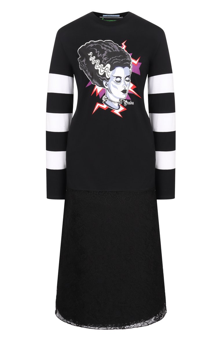 Хлопковое платье PRADA, арт. 34590-1VKY-F0ZFQ-192, фото 1