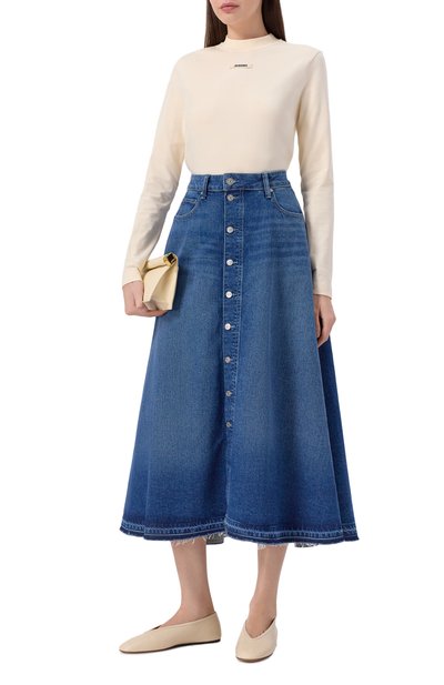 Хлопковый лонгслив JACQUEMUS кремового цвета по цене 25950 руб., арт. 24E241JS155/2031, фото 2 Хлопковый лонгслив JACQUEMUS, арт. 24E241JS155/2031, фото 2