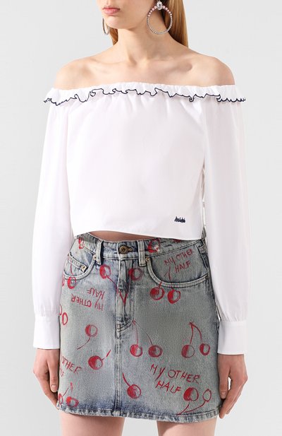 Хлопковый топ MIU MIU, арт. MT1512-SY2-F0009, фото 3