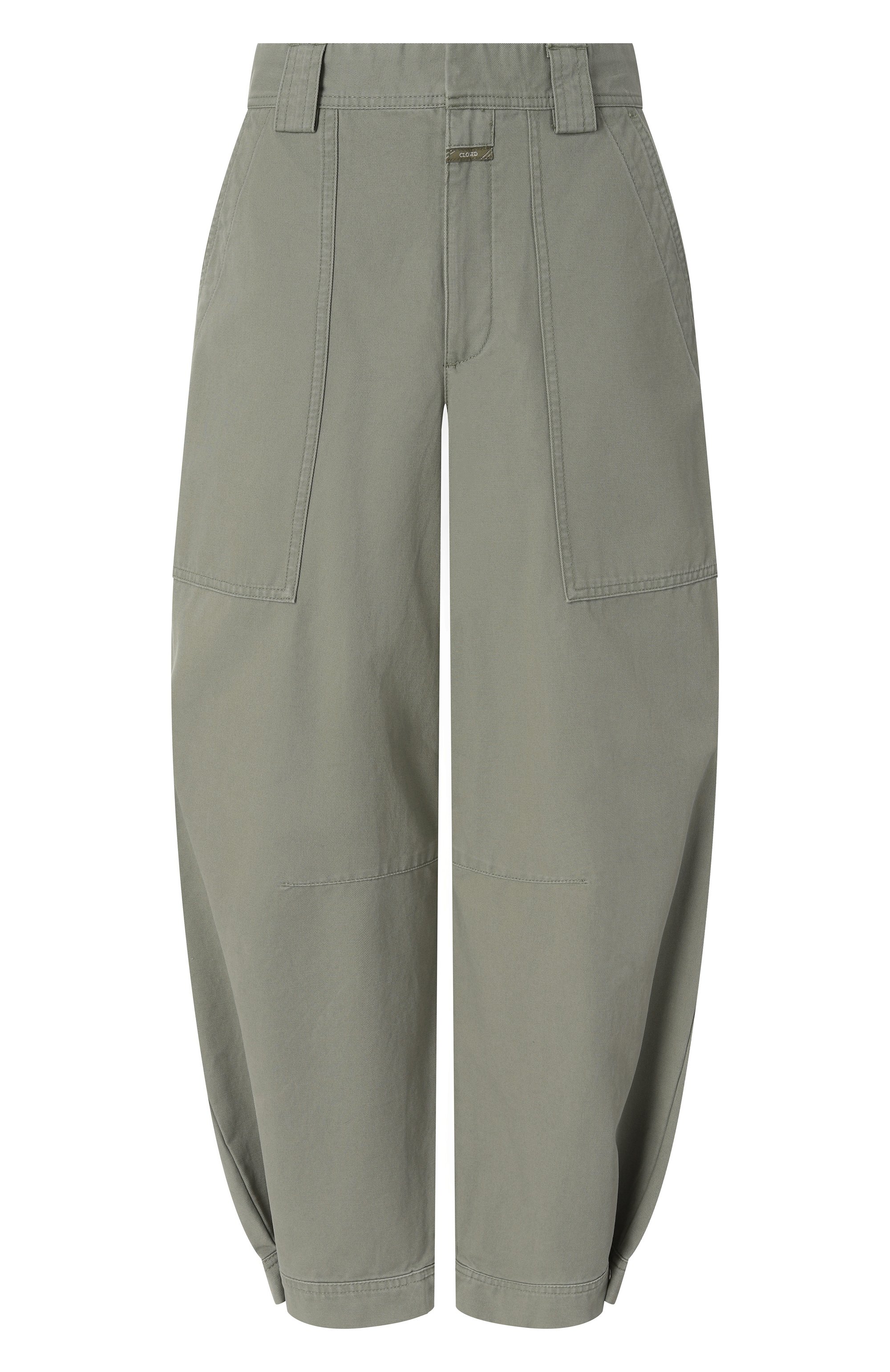 Хлопковые брюки CLOSED хаки цвета по цене 37800 руб., арт. C22734-61H-20, фото 1 Хлопковые брюки CLOSED, арт. C22734-61H-20, фото 1