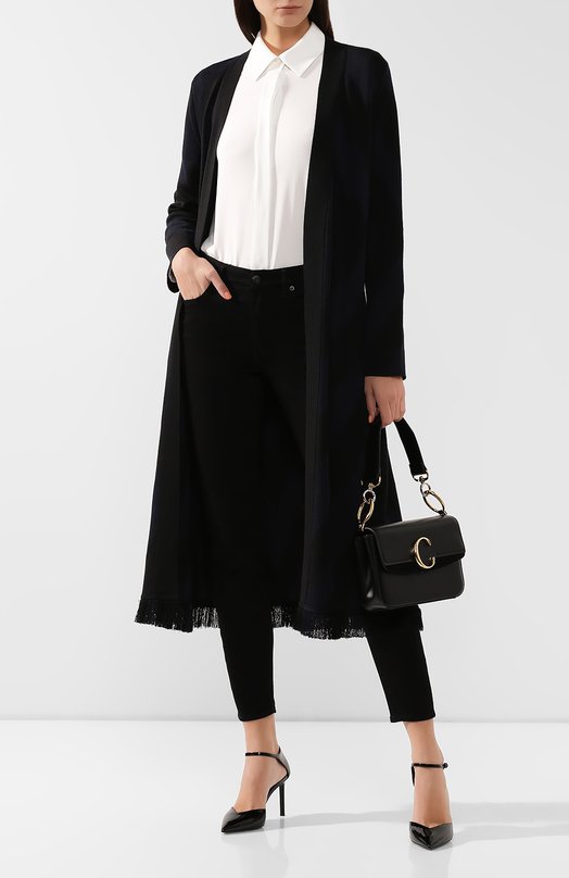 Кардиган с поясом Oscar de la Renta Синий, фото 2