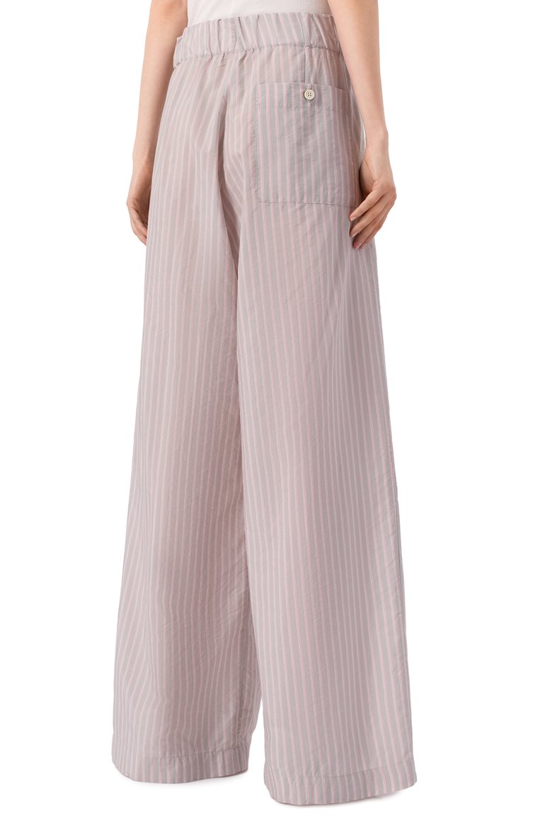 Женские брюки DRIES VAN NOTEN серого цвета, арт. 251-010909-1524 | Фото 4 (Материал внешний: Хлопок, Вискоза; Автоматизация состава: Проставлено; Длина (брюки, джинсы): Стандартные; Автоматизация ТО: Проставлено; Женское Кросс-КТ: Брюки-одежда; Кросс-КТ: костюм; Силуэт Ж (брюки и джинсы): Широкие; Стили: Классический)