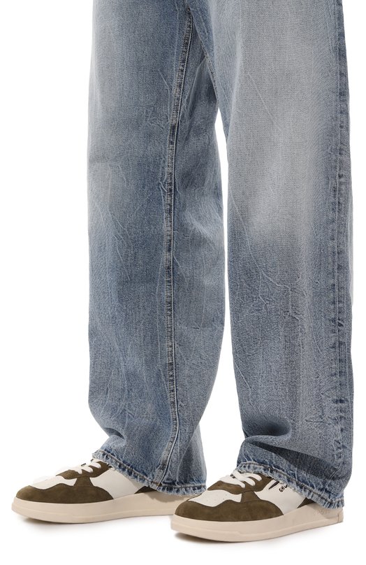 Кожаные кеды Tweener Ghoud Хаки, фото 3