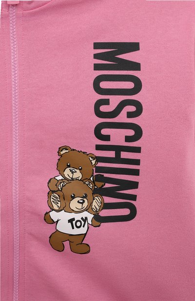 Комплект из толстовки и брюк MOSCHINO розового цвета по цене 21300 руб., арт. HUK03X/LCA14/4-8, фото 4 Комплект из толстовки и брюк MOSCHINO, арт. HUK03X/LCA14/4-8, фото 4