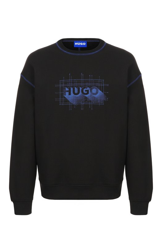 Хлопковый свитшот HUGO Blue 50553505 Чёрный 50553505