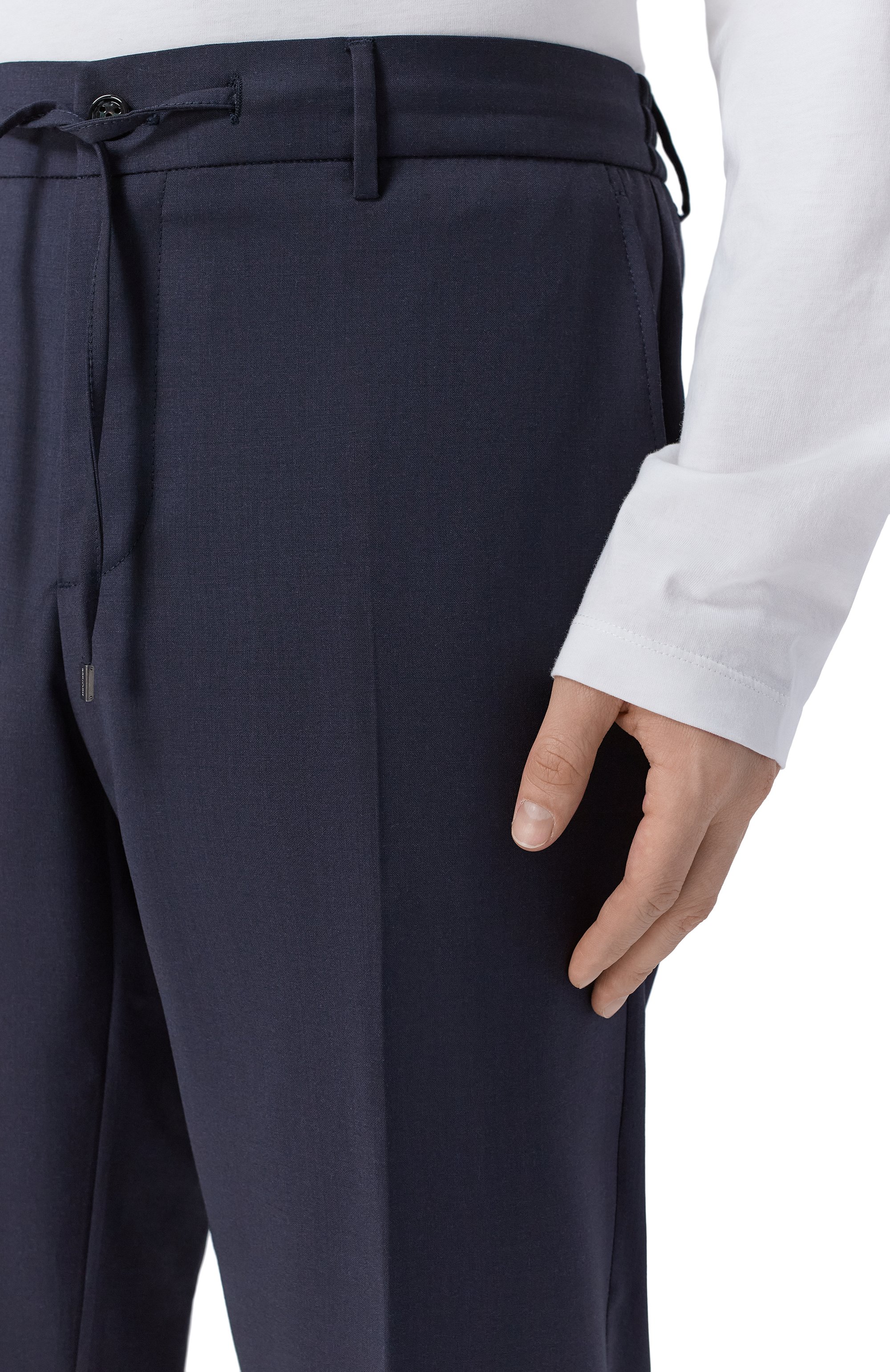 Брюки BERWICH темно-синего цвета по цене 31250 руб., арт. SPIAGGIA 20/P01383X, фото 5 Брюки BERWICH, арт. SPIAGGIA 20/P01383X, фото 5