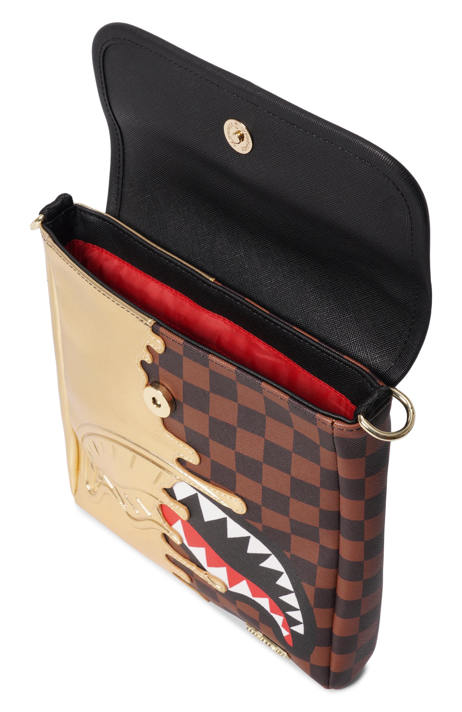 Сумка SPRAYGROUND, арт. 910B9340NSZ/SHARKS IN PARIS G0LD DRIP MESSENGER SL, фото 3