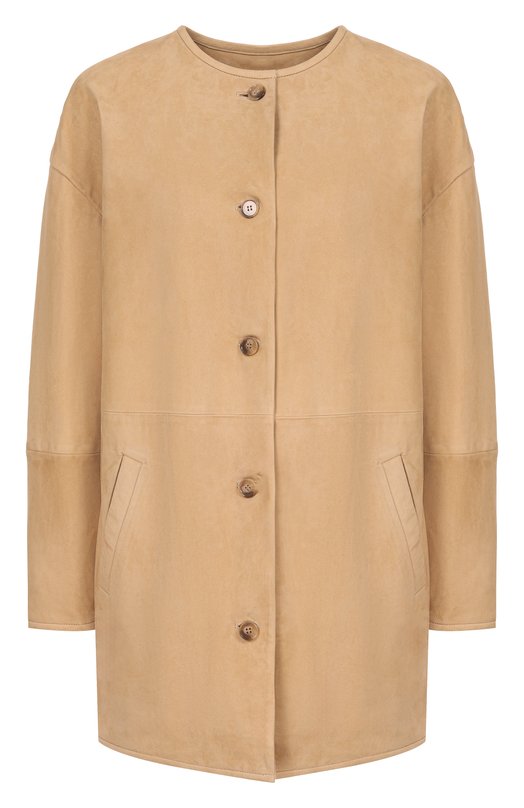 Замшевое пальто Loulou de Saison WAREN Бежевый WAREN