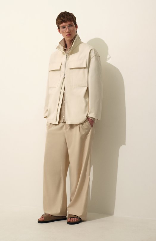 Хлопковая куртка Jil Sander J47SW0006-J45267 Кремовый  J47SW0006-J45267 Фото 8
