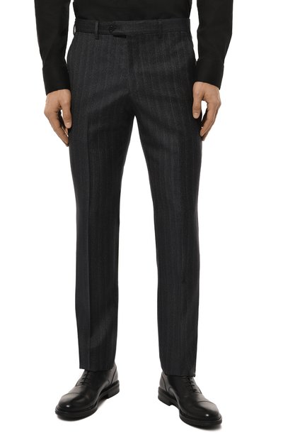 Шерстяные брюки EMPORIO ARMANI темно-синего цвета по цене 51550 руб., арт. EM000032/TE10963, фото 3 Шерстяные брюки EMPORIO ARMANI, арт. EM000032/TE10963, фото 3
