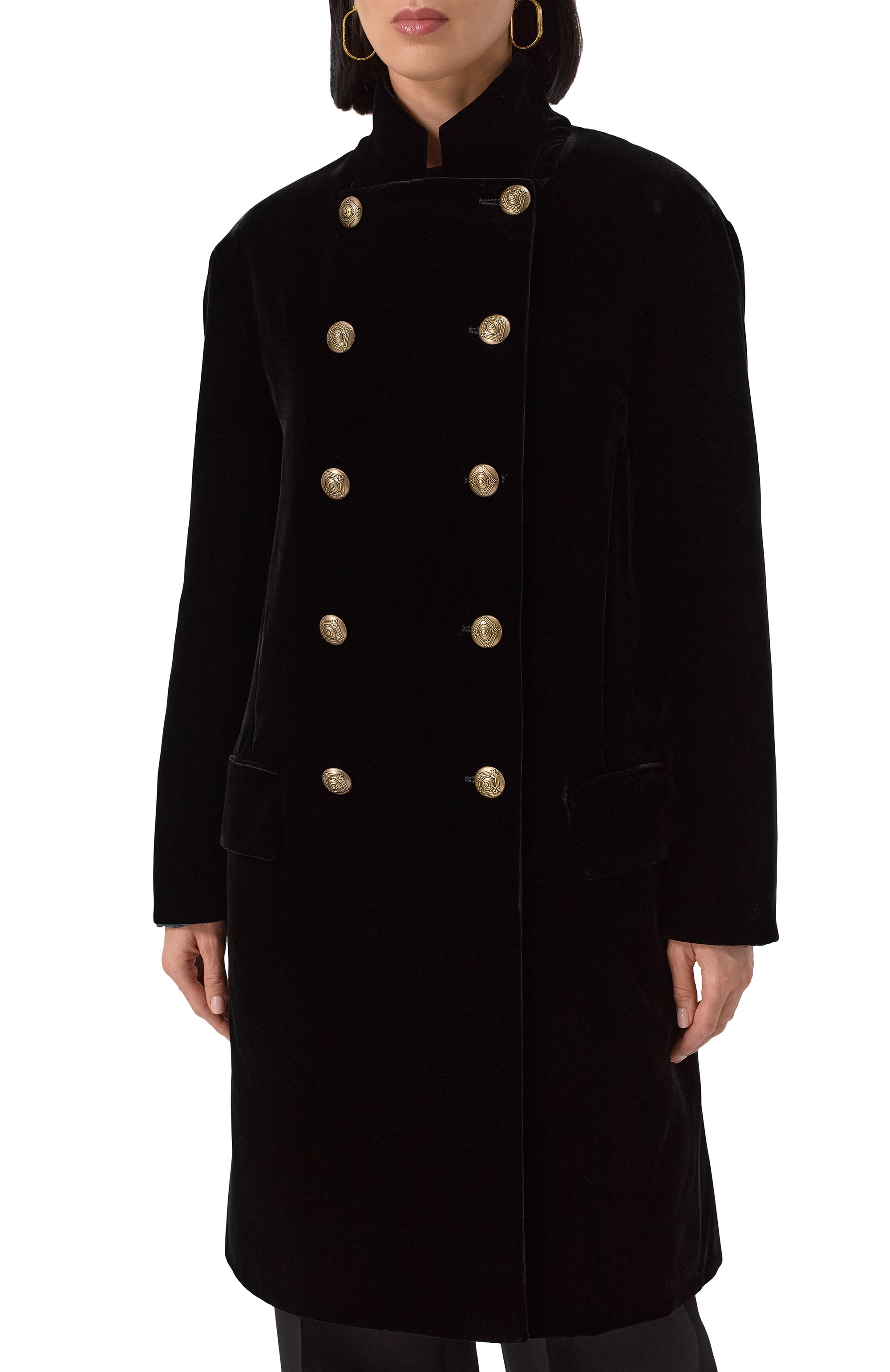 Бархатное пальто GIORGIO ARMANI, арт. GW001897/TE10831, фото 3