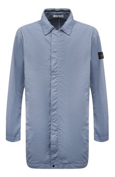 Мужской плащ STONE ISLAND синего цвета, арт. 741543233 | Фото 1 (Мужское Кросс-КТ: Плащ-верхняя одежда; Материал подклада: Синтетический материал; Материал внешний: Синтетический материал; Стили: Кэжуэл; Длина (верхняя одежда): До середины бедра; Рукава: Длинные; Драгоценные камни: Проставлено; Материал сплава: Проставлено)