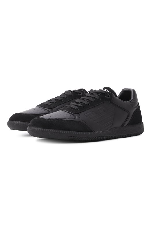 Кожаные кеды Emporio Armani EM002855/AF18018 Чёрный EM002855/AF18018