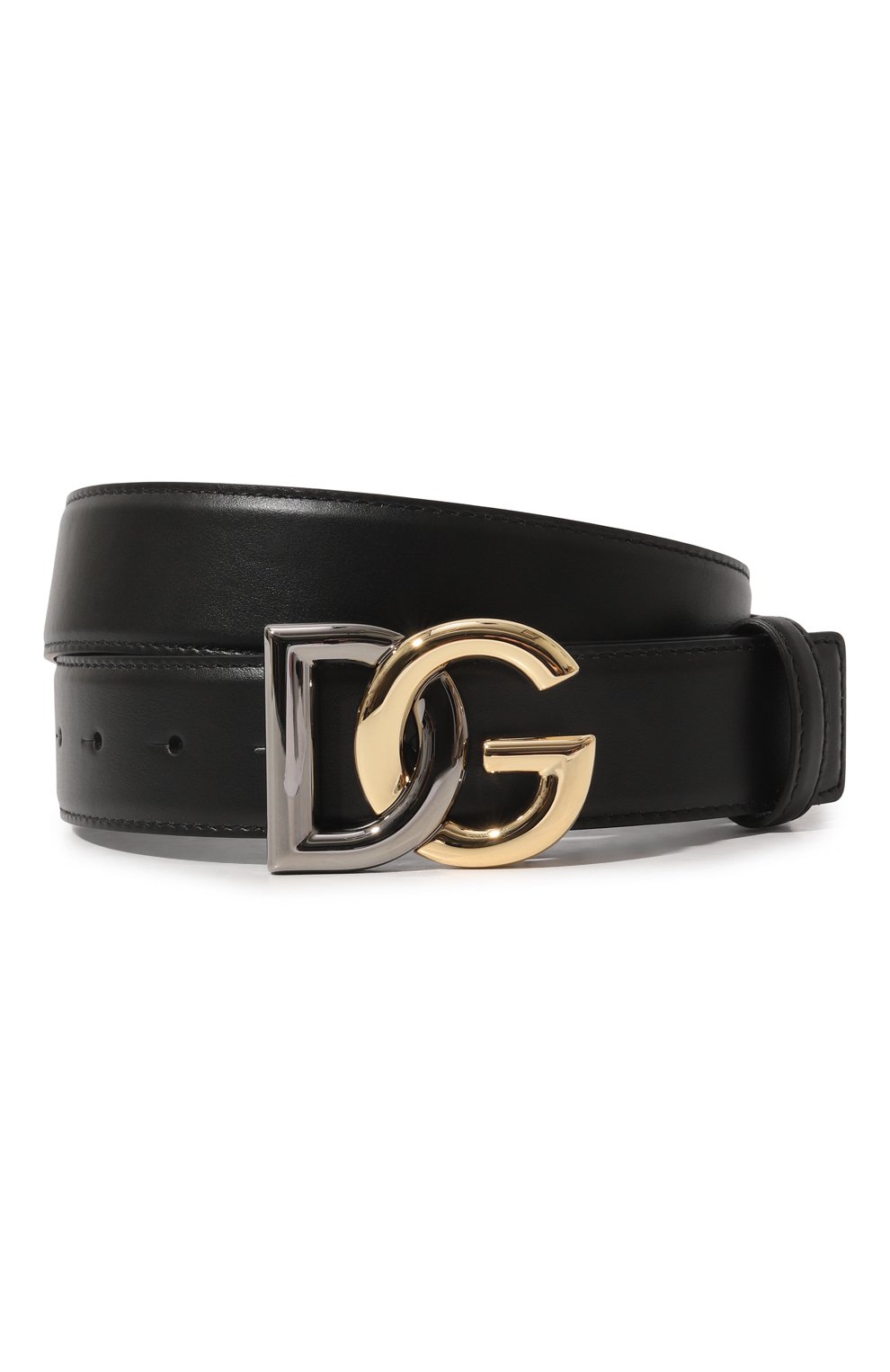 Кожаный ремень DOLCE & GABBANA черного цвета по цене 53950 руб., арт. BC4772/AG251, фото 1 Кожаный ремень DOLCE & GABBANA, арт. BC4772/AG251, фото 1