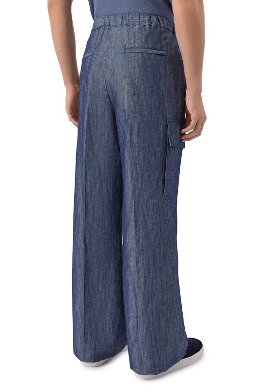 Брюки-карго изо льна и хлопка Hevo T0RREQUETTA35/L740 Синий  T0RREQUETTA35/L740 Фото 4