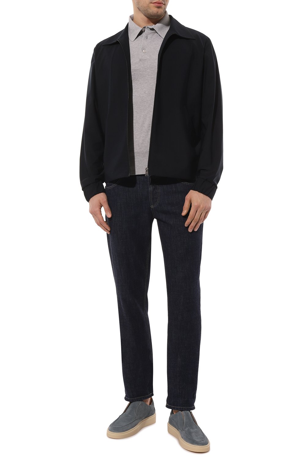 Замшевые слипоны CAMERLENGO синего цвета по цене 41800 руб., арт. Z162420PEPE735, фото 2 Замшевые слипоны CAMERLENGO, арт. Z162420PEPE735, фото 2