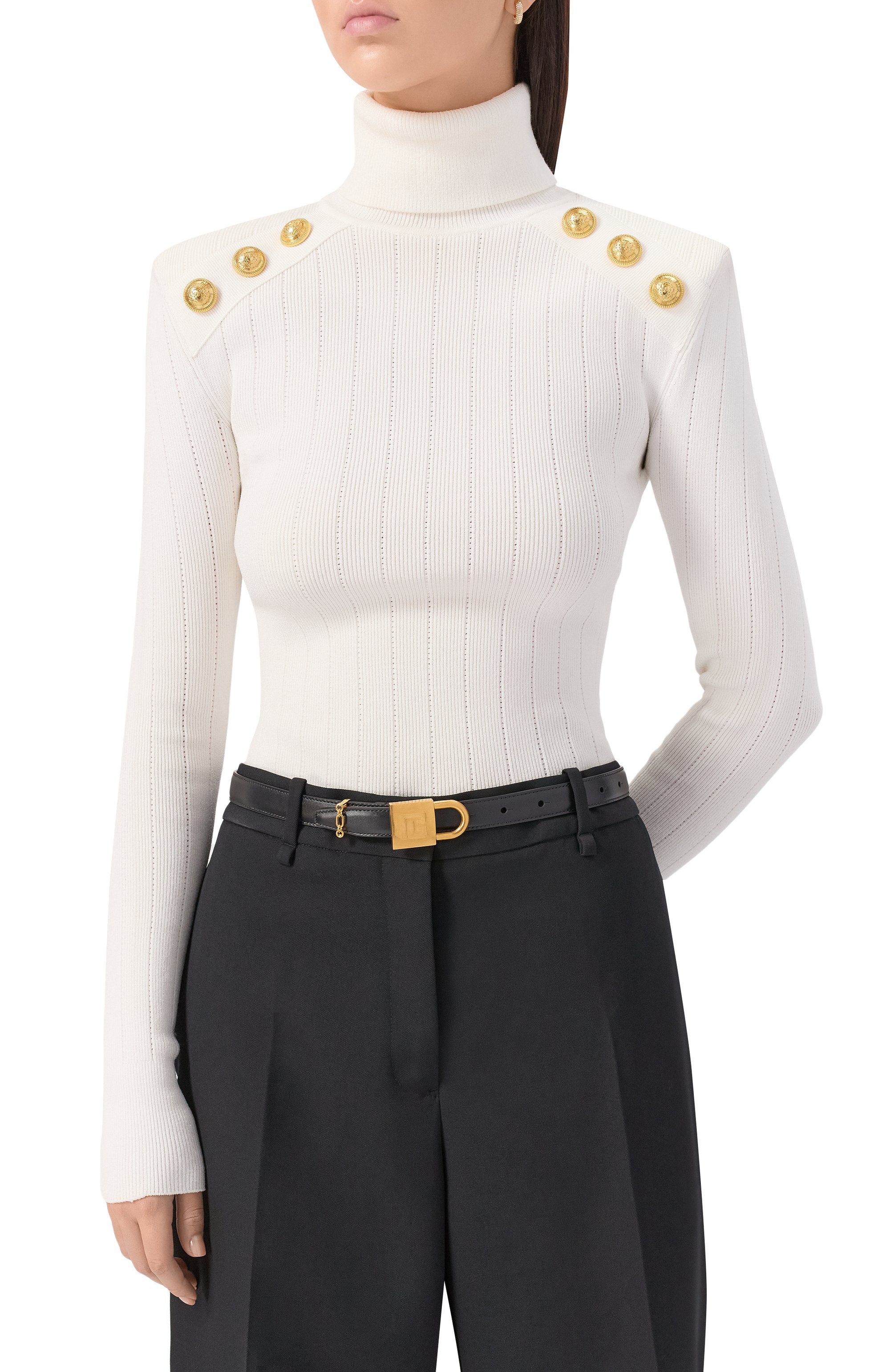 Кожаный ремень BALMAIN черного цвета по цене 69950 руб., арт. FN1WJ193/LSLX, фото 2 Кожаный ремень BALMAIN, арт. FN1WJ193/LSLX, фото 2