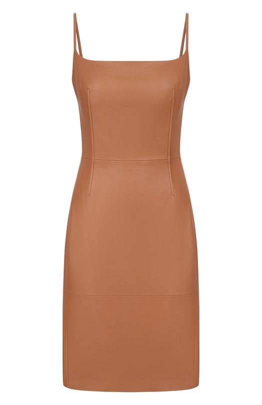 Кожаное платье 12 STOREEZ 136507 Коричневый 136507