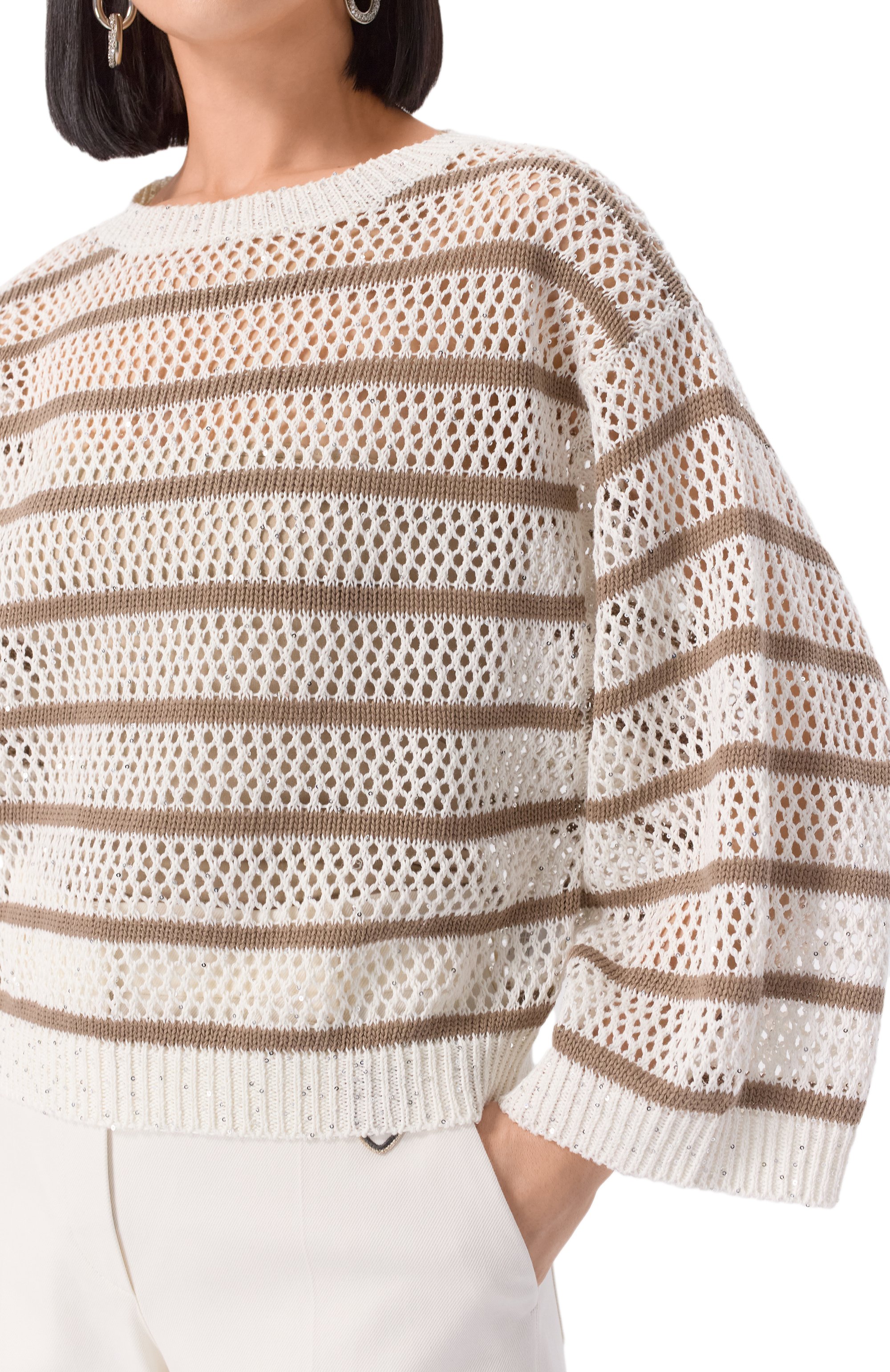 Льняной свитер BRUNELLO CUCINELLI, арт. MC0558900, фото 5