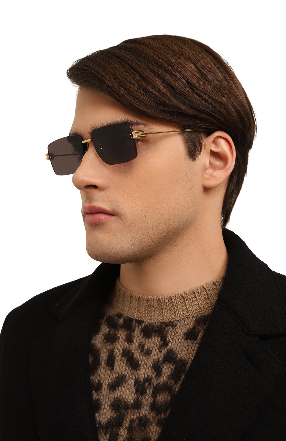 Солнцезащитные очки BOTTEGA VENETA темно-коричневого цвета по цене 51500 руб., арт. BV1126S 002, фото 3 Солнцезащитные очки BOTTEGA VENETA, арт. BV1126S 002, фото 3