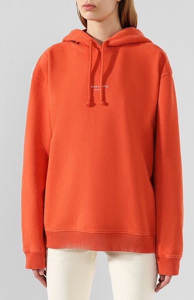 Хлопковое худи ACNE STUDIOS красного цвета по цене 41300 руб., арт. AI0049, фото 3 Хлопковое худи ACNE STUDIOS, арт. AI0049, фото 3