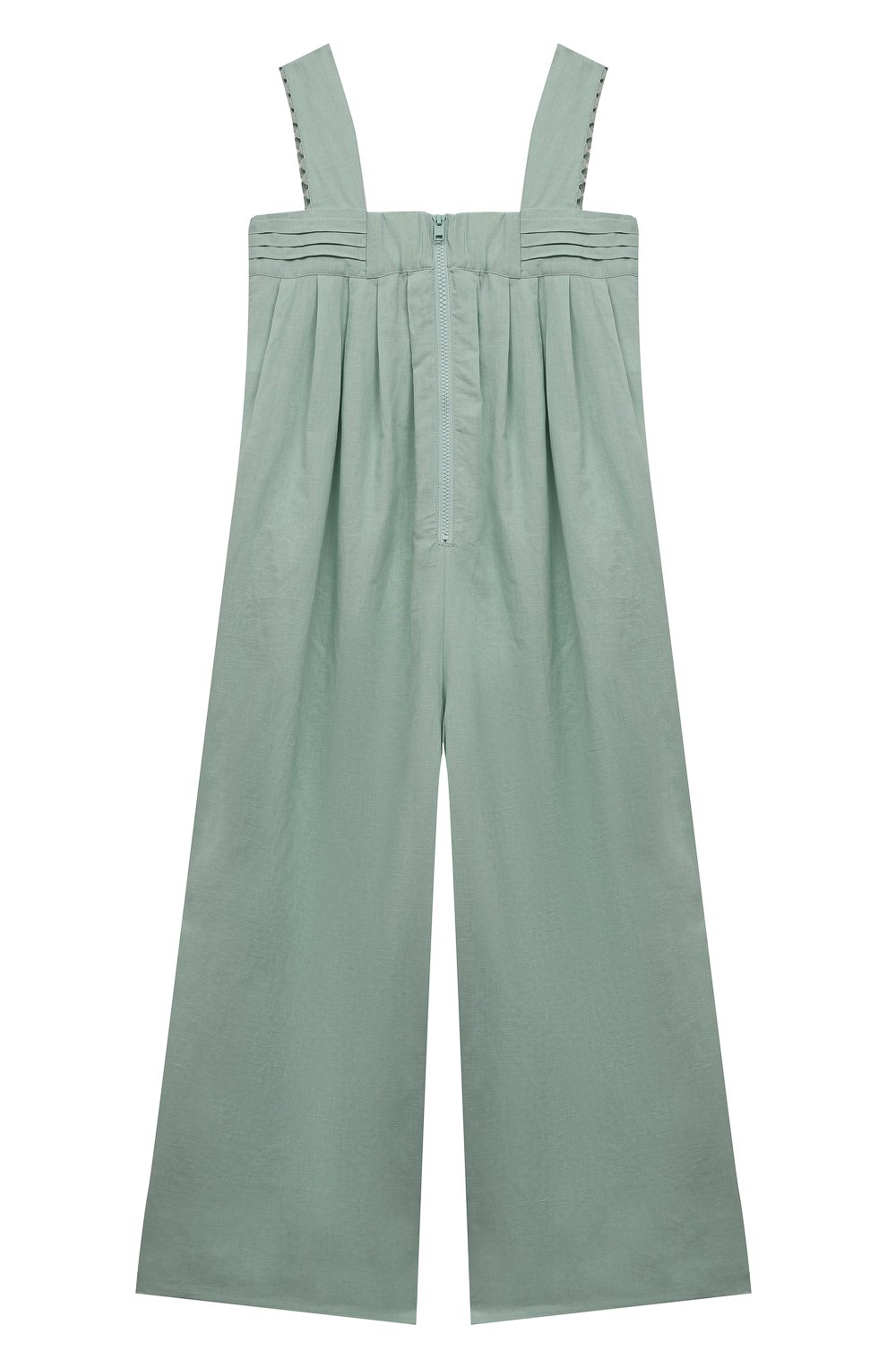 Комбинезон из льна и хлопка STELLA MCCARTNEY салатового цвета по цене 11900 руб., арт. 602714/SQKC9, фото 2 Комбинезон из льна и хлопка STELLA MCCARTNEY, арт. 602714/SQKC9, фото 2