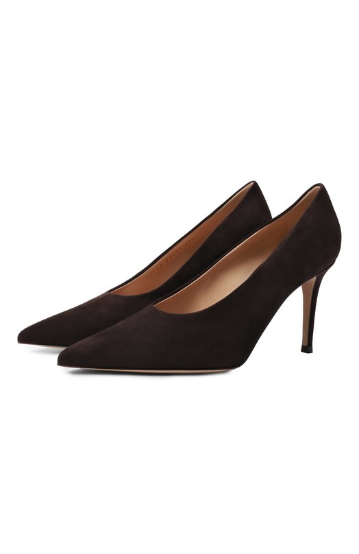 Замшевые туфли Gianvito 85 Gianvito Rossi G22277.85RIC.CAMM0KA Коричневый G22277.85RIC.CAMM0KA