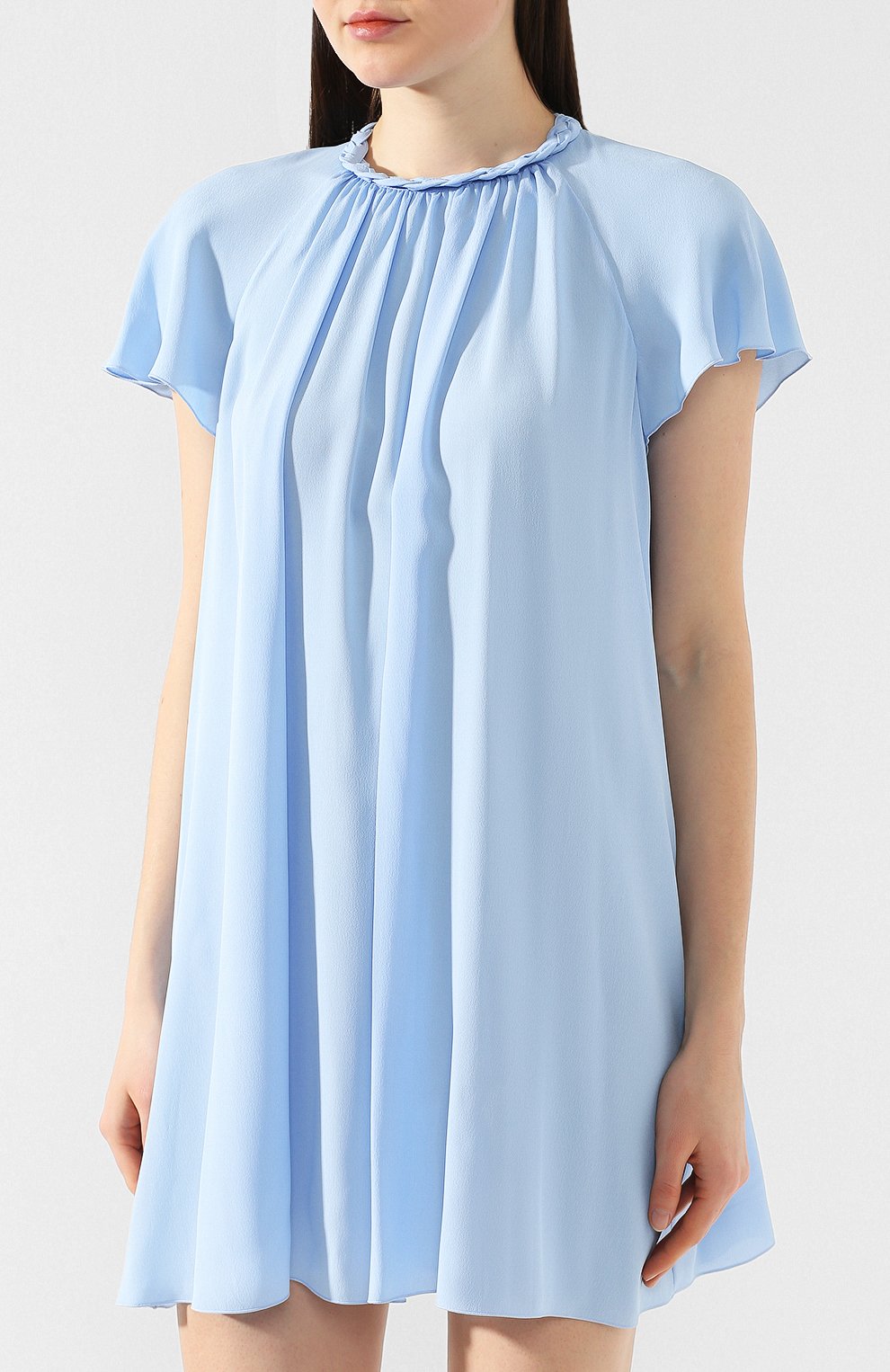 Платье из вискозы REDVALENTINO голубого цвета по цене 34550 руб., арт. RR0VAD65/VEU, фото 3 Платье из вискозы REDVALENTINO, арт. RR0VAD65/VEU, фото 3