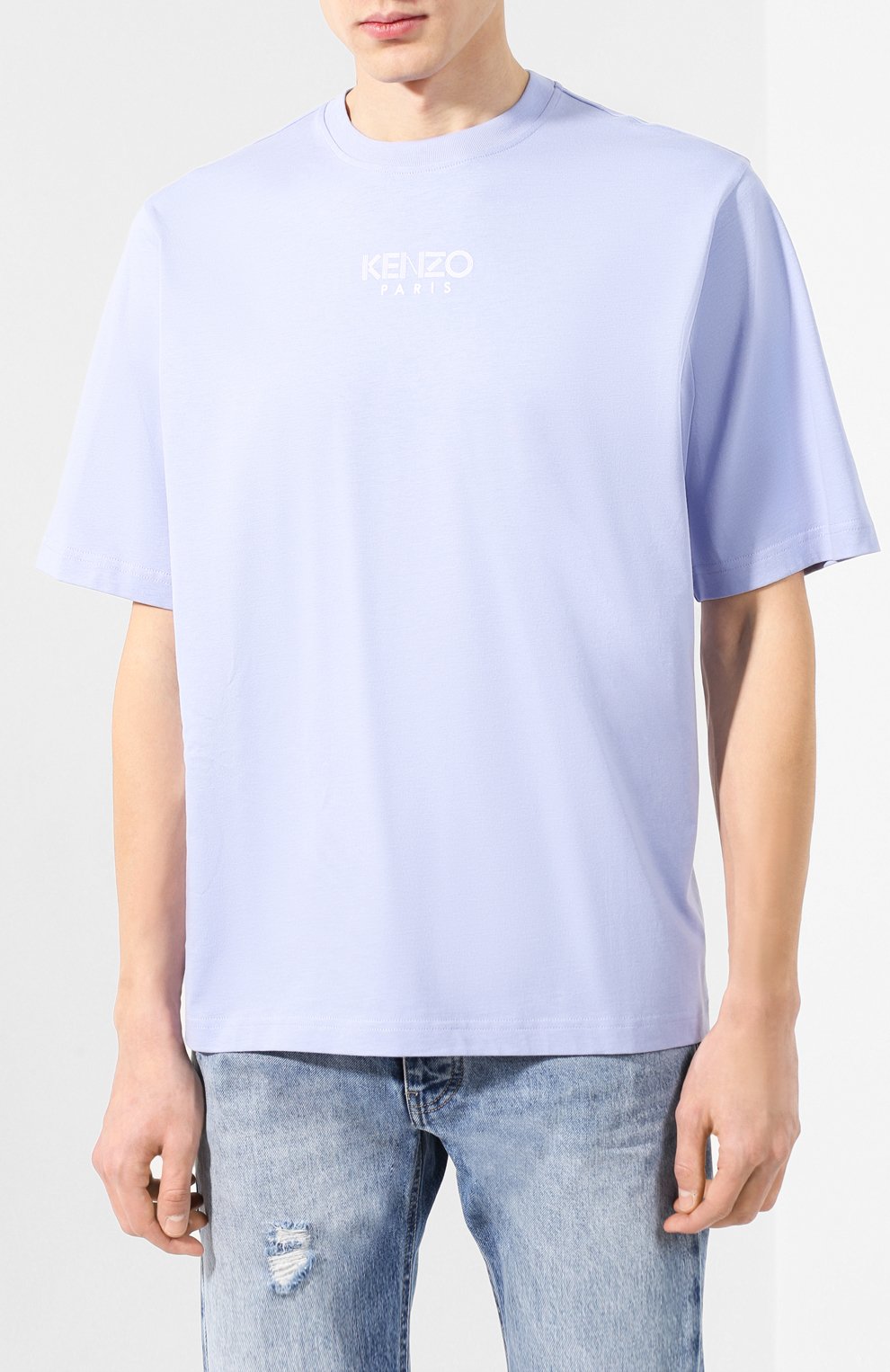 Хлопковая футболка KENZO сиреневого цвета по цене 10750 руб., арт. FA55TS5024AB, фото 3 Хлопковая футболка KENZO, арт. FA55TS5024AB, фото 3