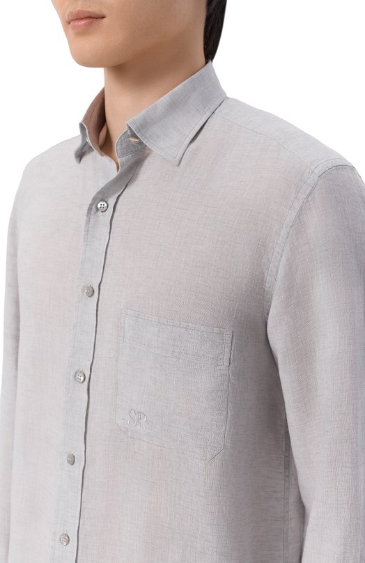 Льняная рубашка Stefano Ricci MC007783/BX2922 Серый  MC007783/BX2922 Фото 5