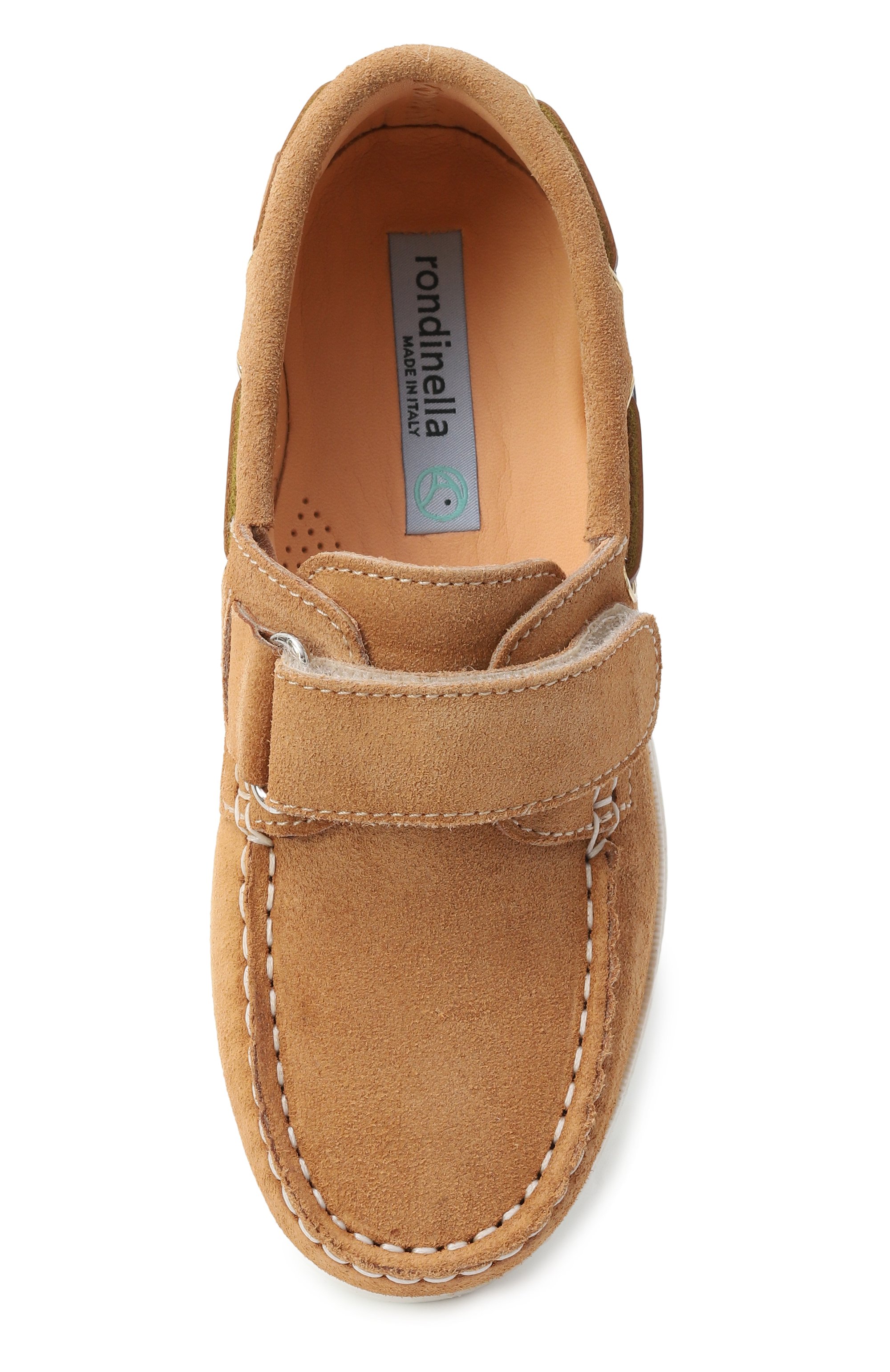 Замшевые топсайдеры RONDINELLA светло-коричневого цвета по цене 21100 руб., арт. 5630-2P/28-30, фото 4 Замшевые топсайдеры RONDINELLA, арт. 5630-2P/28-30, фото 4