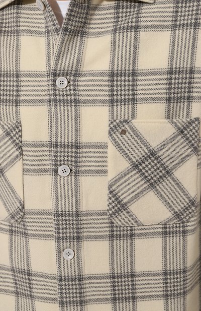 Шерстяная куртка-рубашка STEFANO RICCI кремового цвета по цене 112000 руб., арт. SP007097/WC006R, фото 5 Шерстяная куртка-рубашка STEFANO RICCI, арт. SP007097/WC006R, фото 5