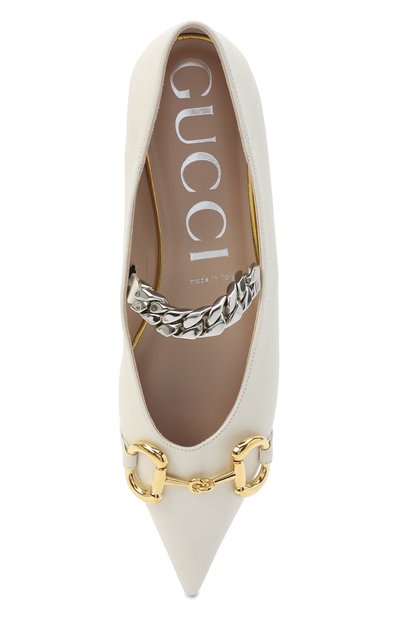 Кожаные балетки deva GUCCI, арт. 621161/1RH00, фото 5