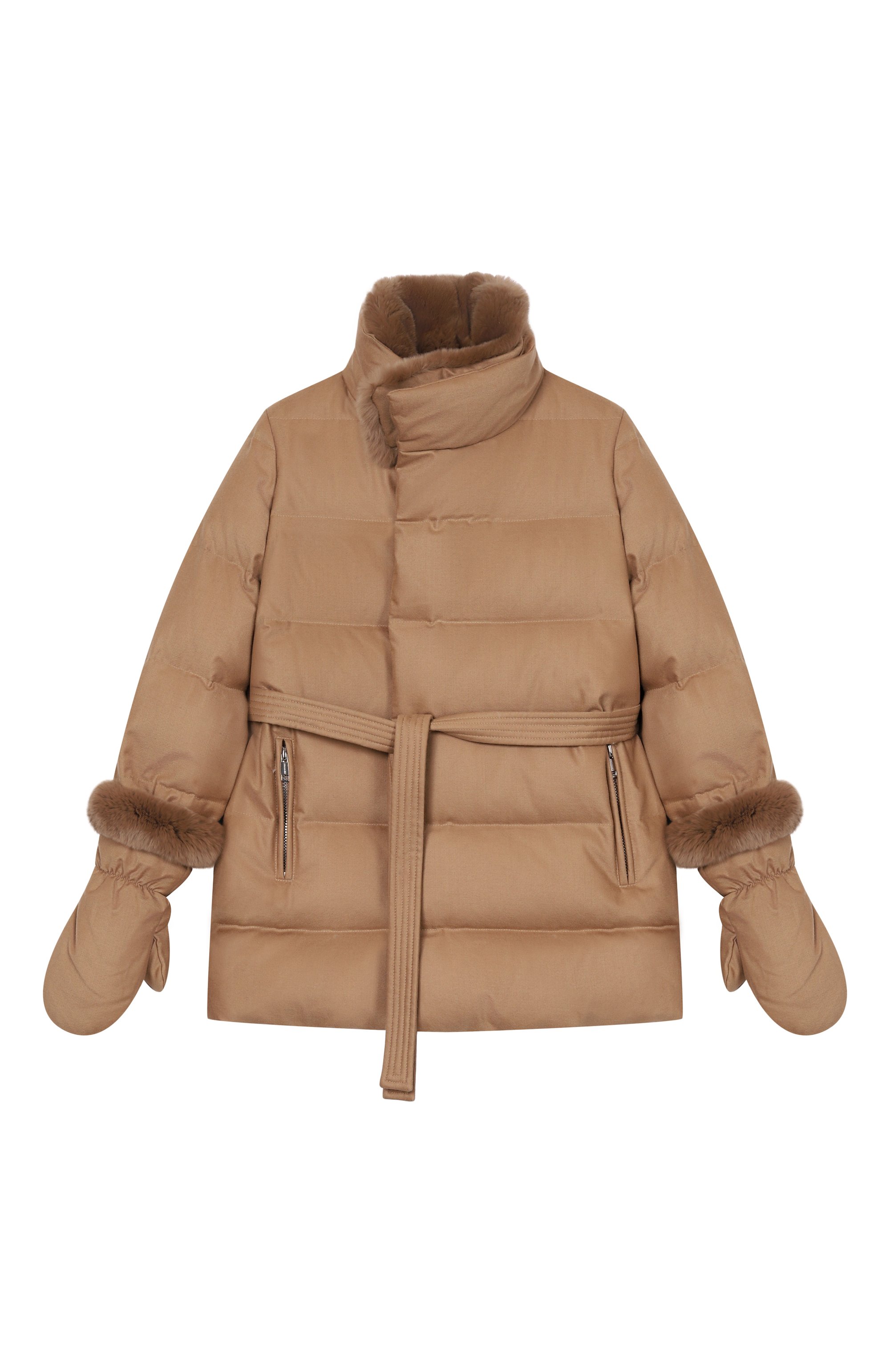 Комплект из пуховика и варежек YVES SALOMON ENFANT, арт. 26WEM005XXW02W/8-10, фото 1