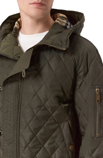 Утепленный бомбер BURBERRY хаки цвета по цене 208000 руб., арт. 8127621, фото 5 Утепленный бомбер BURBERRY, арт. 8127621, фото 5