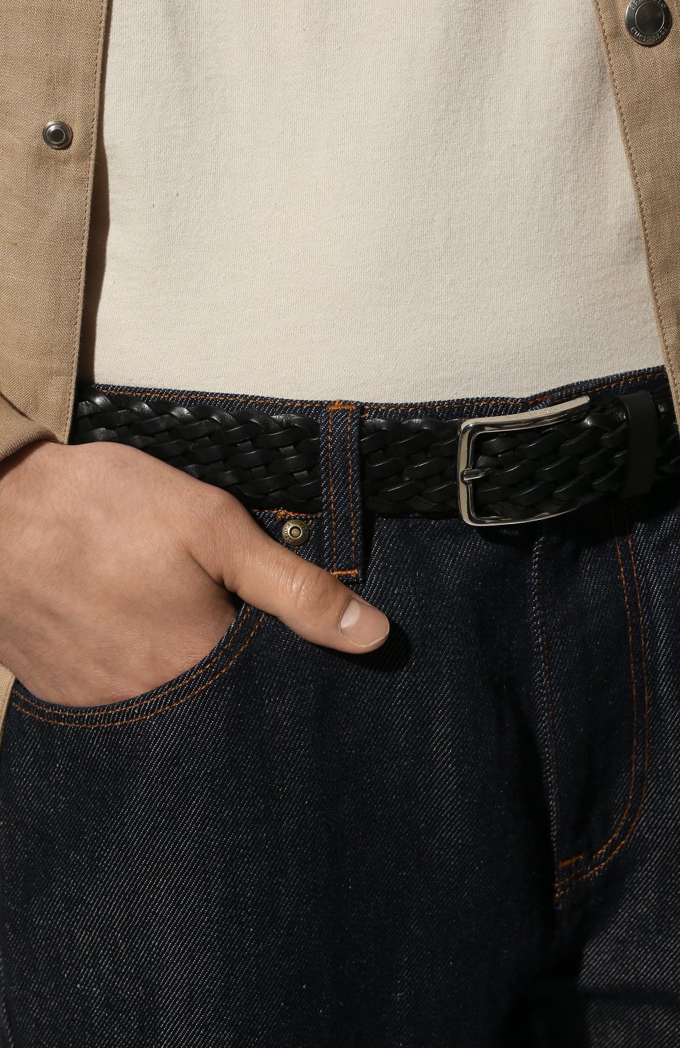 Кожаный ремень CORNELIANI, арт. 90V309-2820833/00, фото 2