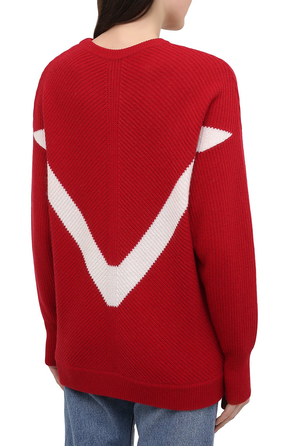 Свитер REDVALENTINO красного цвета по цене 55150 руб., арт. VR3KC06D/5NF, фото 4 Свитер REDVALENTINO, арт. VR3KC06D/5NF, фото 4