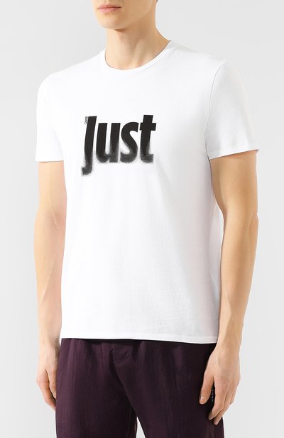 Хлопковая футболка JUST CAVALLI белого цвета по цене 7995 руб., арт. S03GC0514/N20663, фото 3 Хлопковая футболка JUST CAVALLI, арт. S03GC0514/N20663, фото 3