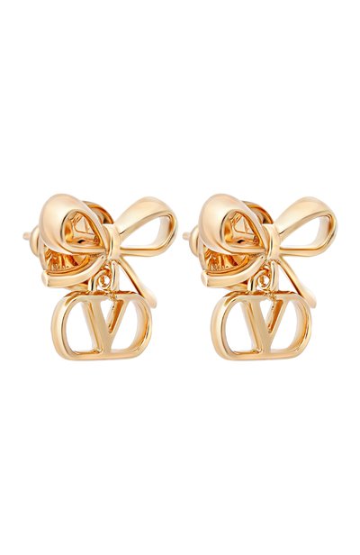 Серьги VALENTINO золотого цвета по цене 28550 руб., арт. 9W0J0BU8/MET, фото 3 Серьги VALENTINO, арт. 9W0J0BU8/MET, фото 3