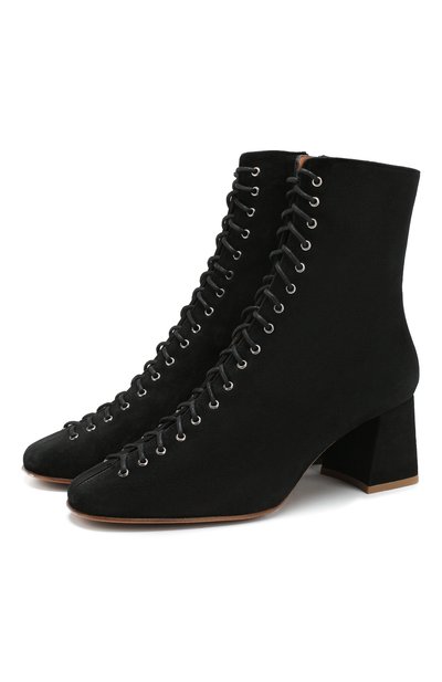 Замшевые ботильоны becca BY FAR, арт. 16603-04-BBLKS, фото 1