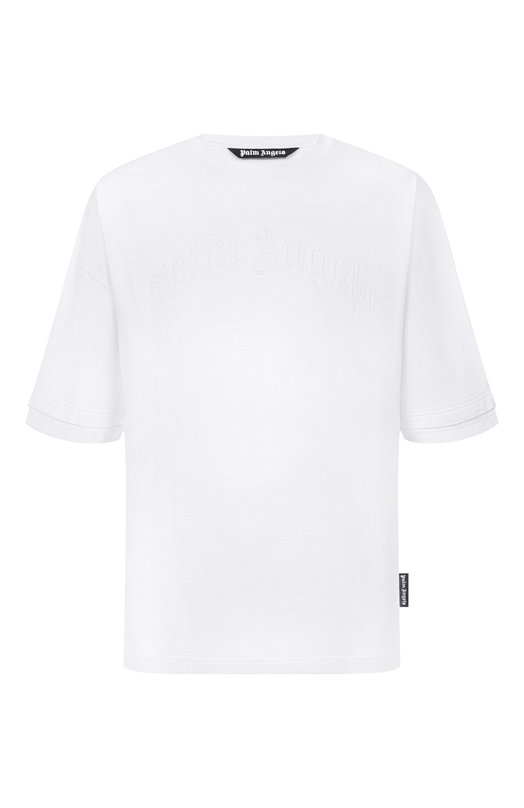 Хлопковая футболка Palm Angels PMAA10QS26JER001 Белый PMAA10QS26JER001