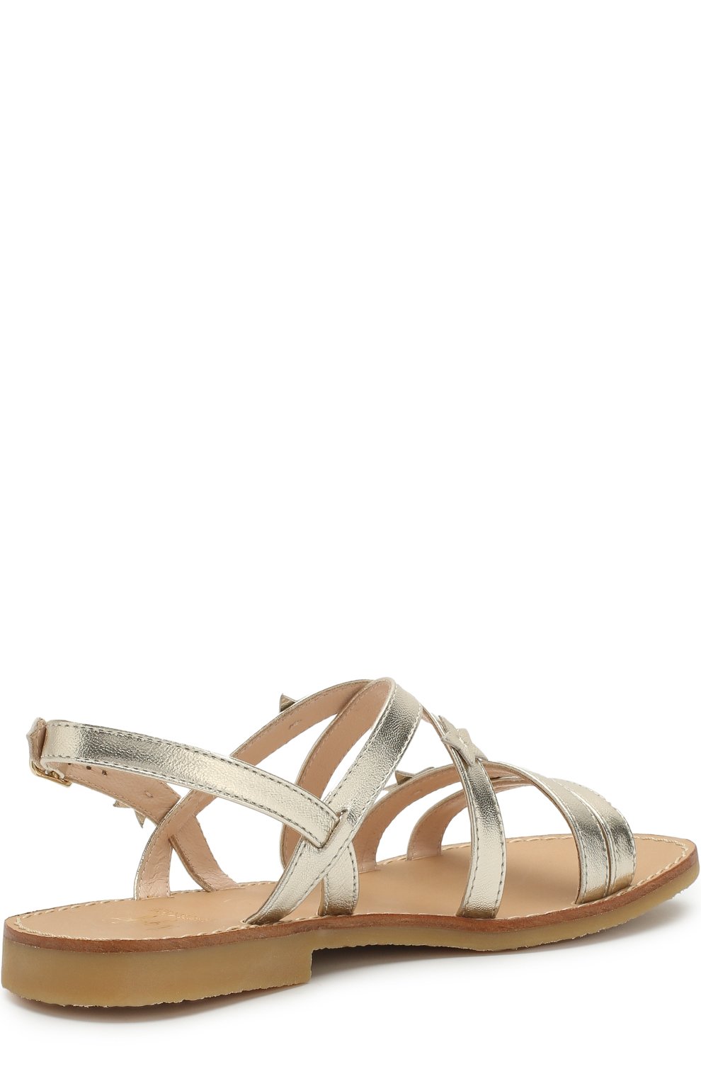 Кожаные сандалии на ремешке IL GUFO золотого цвета по цене 15250 руб., арт. G740/INCR0CIAT0 LAMI/31-34, фото 3 Кожаные сандалии на ремешке IL GUFO, арт. G740/INCR0CIAT0 LAMI/31-34, фото 3