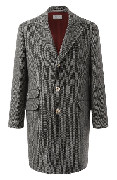 Мужской пальто из шерсти и шелка BRUNELLO CUCINELLI, арт. MY4439039