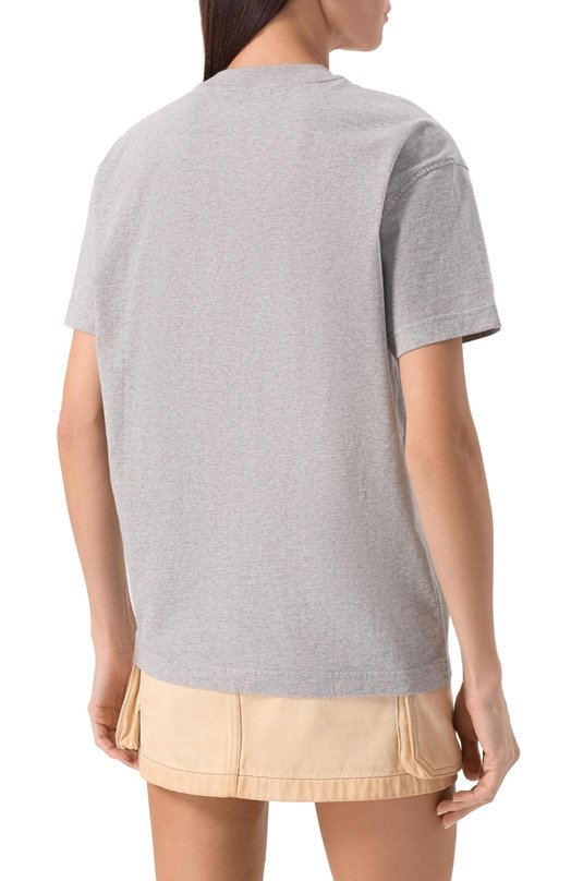 Хлопковая футболка Off-White 0WAA089S25JER0070510 Серый  0WAA089S25JER0070510 Фото 4